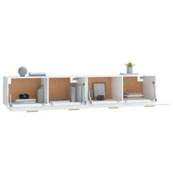 Armoires murales 2 pcs Blanc 100x36,5x35 cm Bois d'ingénierie 