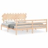 Cadre de lit sans matelas bois massif 