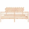 Cadre de lit sans matelas bois massif 