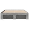 Cadre de lit sans matelas gris béton 135x190 cm bois ingénierie 