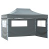 Tente pliable avec 4 parois latérales 3 x 4,5 m Anthracite 