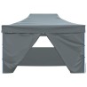 Tente pliable avec 4 parois latérales 3 x 4,5 m Anthracite 