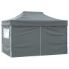 Tente pliable avec 4 parois latérales 3 x 4,5 m Anthracite 