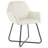 Chaises à manger lot de 2 Crème Velours 