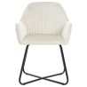 Chaises à manger lot de 2 Crème Velours 