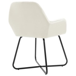 Chaises à manger lot de 2 Crème Velours 