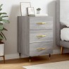 Table de chevet sonoma gris 40x40x66 cm bois d'ingénierie 