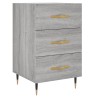 Table de chevet sonoma gris 40x40x66 cm bois d'ingénierie 