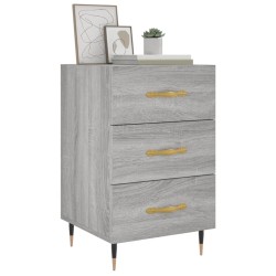 Table de chevet sonoma gris 40x40x66 cm bois d'ingénierie 
