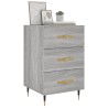 Table de chevet sonoma gris 40x40x66 cm bois d'ingénierie 