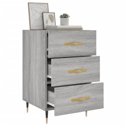 Table de chevet sonoma gris 40x40x66 cm bois d'ingénierie 