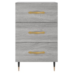 Table de chevet sonoma gris 40x40x66 cm bois d'ingénierie 