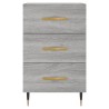 Table de chevet sonoma gris 40x40x66 cm bois d'ingénierie 