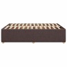 Cadre de lit sans matelas marron foncé 160x200 cm tissu 