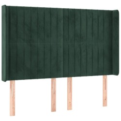 Tête de lit à LED Vert foncé 147x16x118/128 cm Velours 