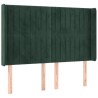 Tête de lit à LED Vert foncé 147x16x118/128 cm Velours 