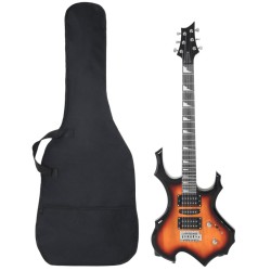 Guitare électrique pour débutants et sac marron et noir 4/4 39" 