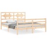 Cadre de lit sans matelas bois massif 