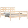 Cadre de lit sans matelas bois massif 