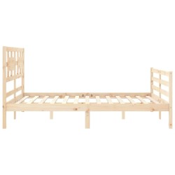 Cadre de lit sans matelas bois massif 