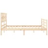 Cadre de lit sans matelas bois massif 