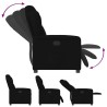 Fauteuil inclinable Noir Tissu 