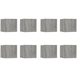 Meubles TV muraux 8 pcs Sonoma gris 30,5x30x30 cm 
