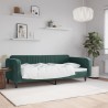 Lit de repos sans matelas vert foncé 100x200 cm velours 