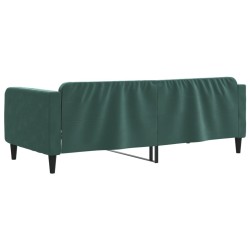 Lit de repos sans matelas vert foncé 100x200 cm velours 