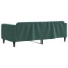 Lit de repos sans matelas vert foncé 100x200 cm velours 