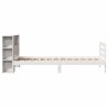 Cadre de lit sans matelas blanc 75x190 cm bois de pin massif 