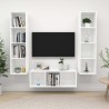 Ensemble de meuble TV 3 pcs Blanc Bois d'ingénierie 