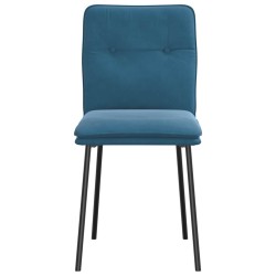 Chaises à manger lot de 4 Bleu Velours 