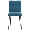 Chaises à manger lot de 4 Bleu Velours 