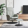 Fauteuil inclinable avec repose-pied gris clair velours 