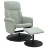 Fauteuil inclinable avec repose-pied gris clair velours 