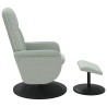 Fauteuil inclinable avec repose-pied gris clair velours 
