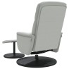Fauteuil inclinable avec repose-pied gris clair velours 