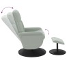 Fauteuil inclinable avec repose-pied gris clair velours 