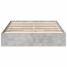 Cadre de lit avec tiroirs sans matelas gris béton 140x190 cm 
