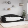 Lit de repos sans matelas noir 90x200 cm tissu 