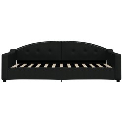 Lit de repos sans matelas noir 90x200 cm tissu 