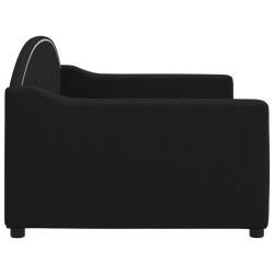 Lit de repos sans matelas noir 90x200 cm tissu 