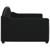 Lit de repos sans matelas noir 90x200 cm tissu 