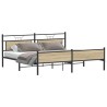 Cadre de lit en métal sans matelas chêne sonoma 193x203 cm 