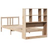 Lit bibliothèque sans matelas 90x190 cm bois de pin massif 