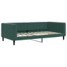 Lit de repos sans matelas vert foncé 100x200 cm velours 