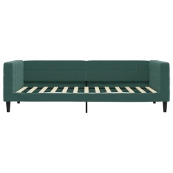 Lit de repos sans matelas vert foncé 100x200 cm velours 