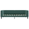 Lit de repos sans matelas vert foncé 100x200 cm velours 