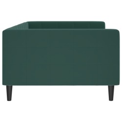 Lit de repos sans matelas vert foncé 100x200 cm velours 